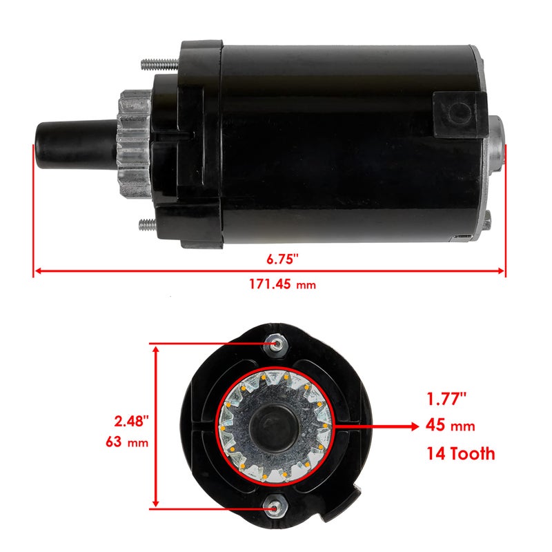 Caltric Starter Compatible with Kohler Courage Single Sv620 Sv610 Sv600 Sv590 New 20-098-05S 20-098-06 - Image 2